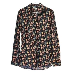 GIORDANO MAGGIORE SABRAS FRUIT PRINT NAVY SHIRT Size 39
